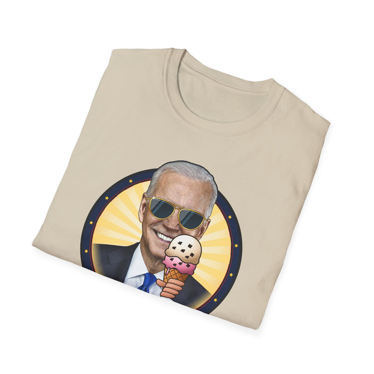 C'mon Man! — Joe Biden Aviators & Ice Cream Graphic Unisex Softstyle T-Shirt