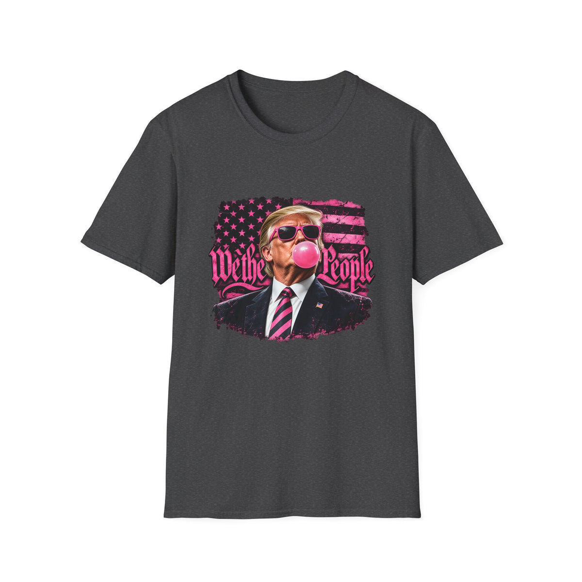We The People — Trump Pink Bubblegum & Shades Graphic Unisex Softstyle T-Shirt