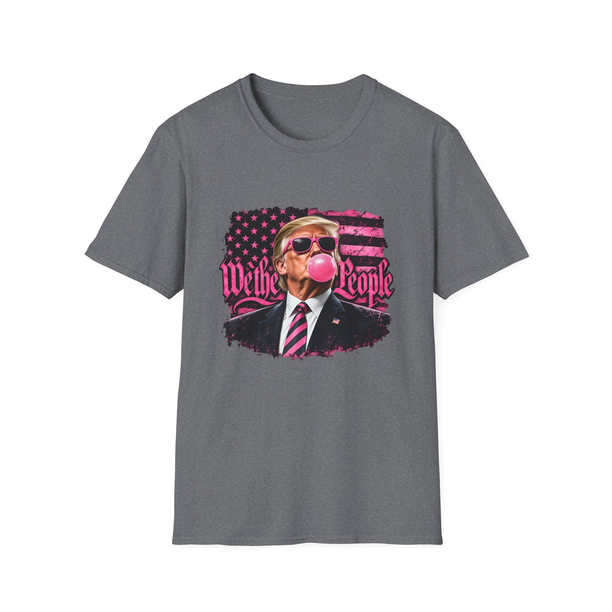 We The People — Trump Pink Bubblegum & Shades Graphic Unisex Softstyle T-Shirt