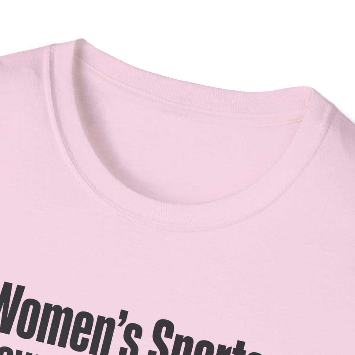 Women's Sports Now Featuring Men — Athlete Silhouette Political Satire Unisex Softstyle T-Shirt