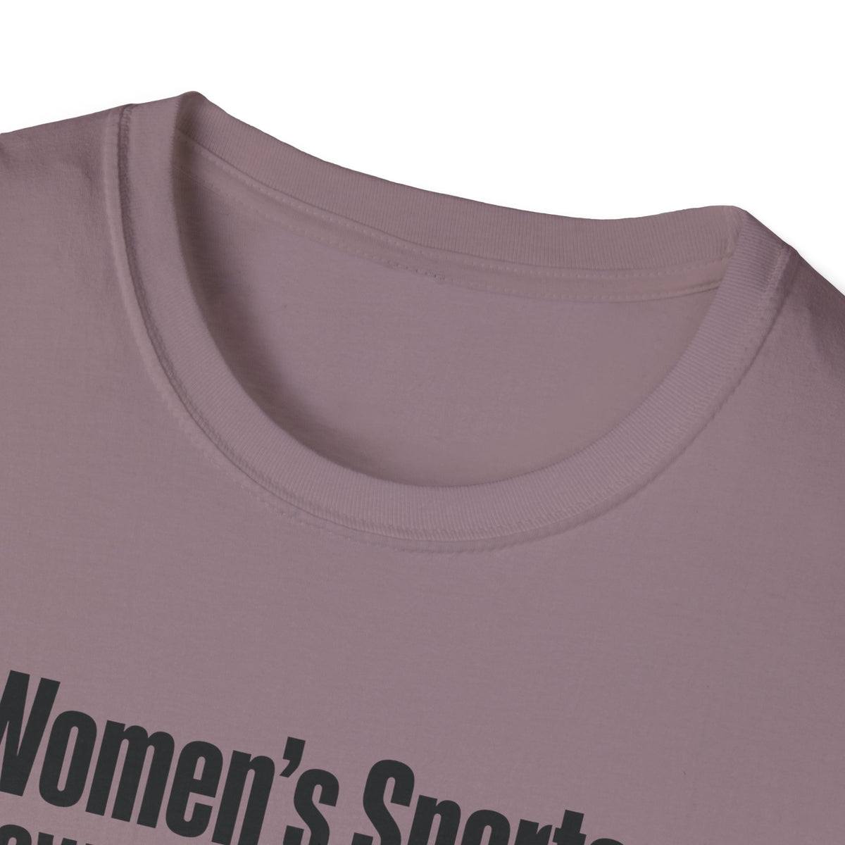 Women's Sports Now Featuring Men — Athlete Silhouette Political Satire Unisex Softstyle T-Shirt