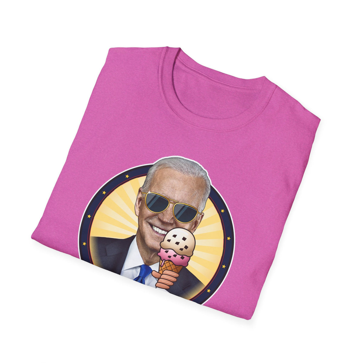 C'mon Man! — Joe Biden Aviators & Ice Cream Graphic Unisex Softstyle T-Shirt