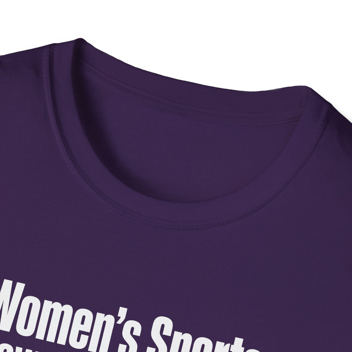 Women's Sports Now Featuring Men — Athlete Silhouette Political Satire Unisex Softstyle T-Shirt