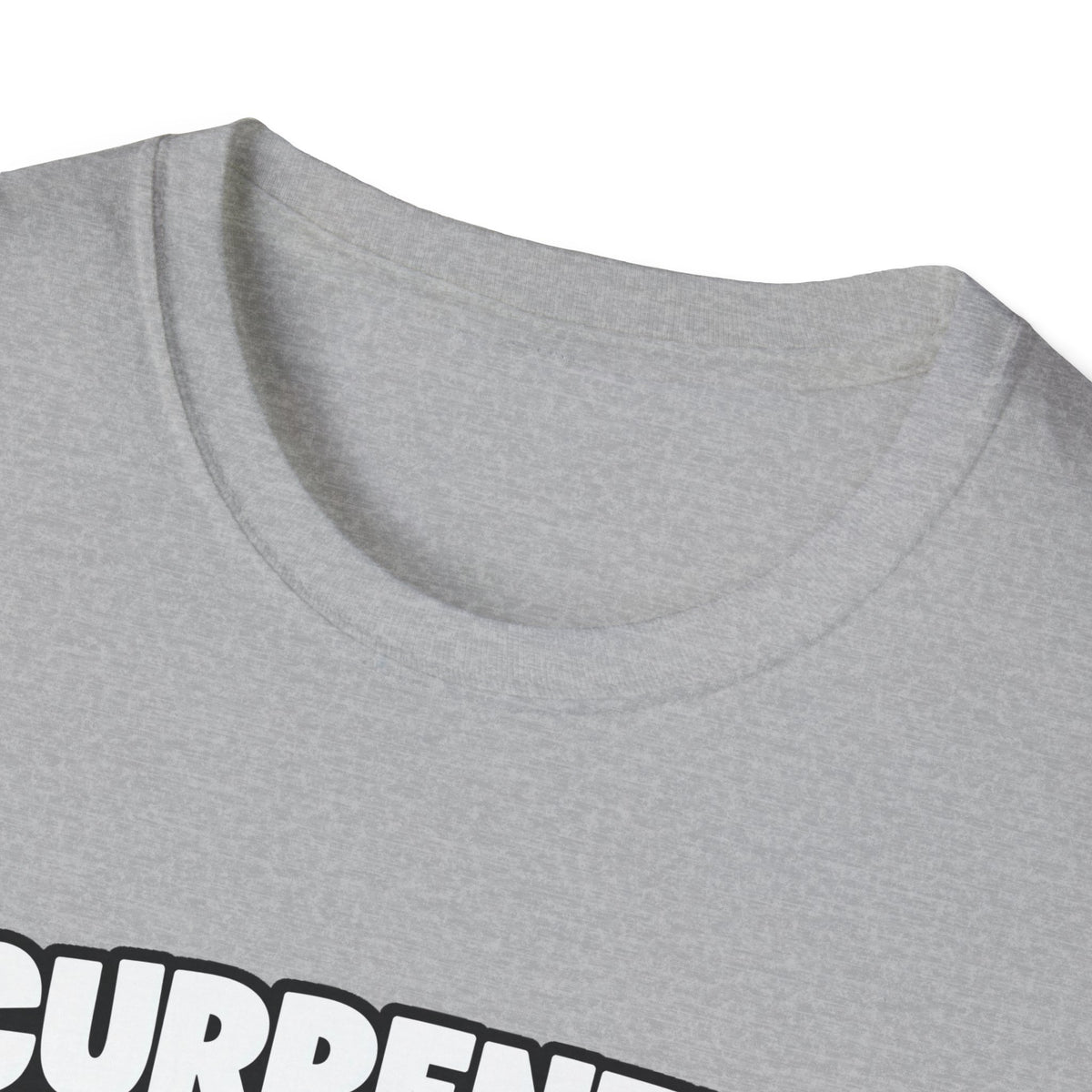 Currently Out Of Office (Mentally) — Funny Work & Desk Humor Cartoon Unisex Softstyle T-Shirt