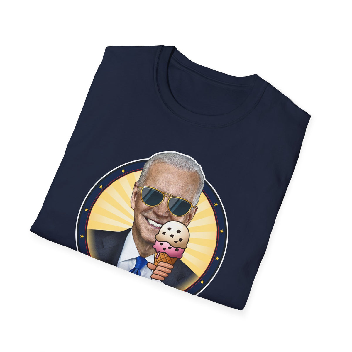 C'mon Man! — Joe Biden Aviators & Ice Cream Graphic Unisex Softstyle T-Shirt