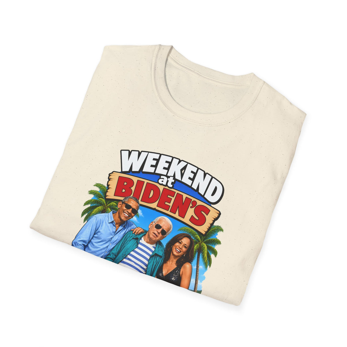 Weekend At Biden's — Beach Party Parody Graphic Unisex Softstyle T-Shirt