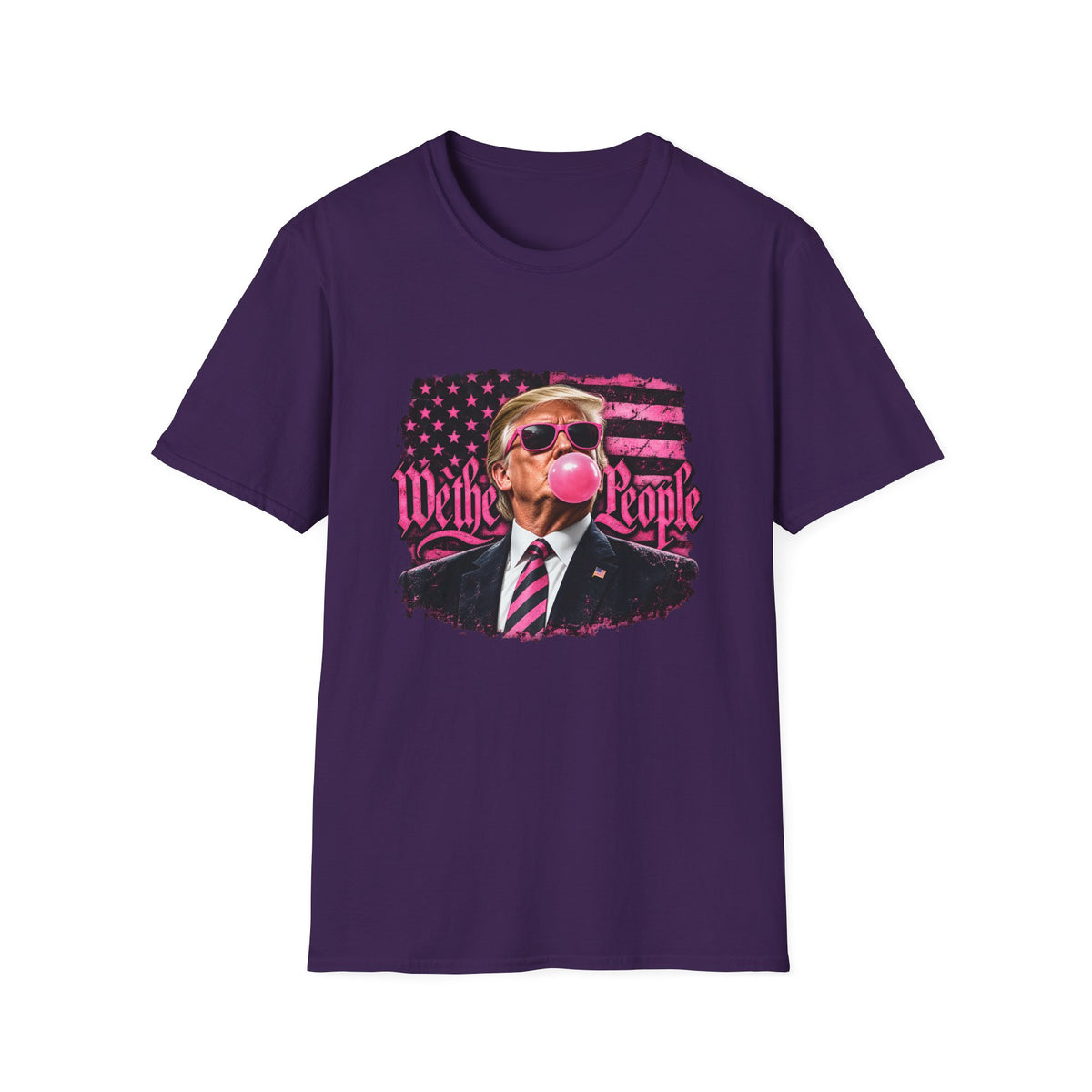 We The People — Trump Pink Bubblegum & Shades Graphic Unisex Softstyle T-Shirt
