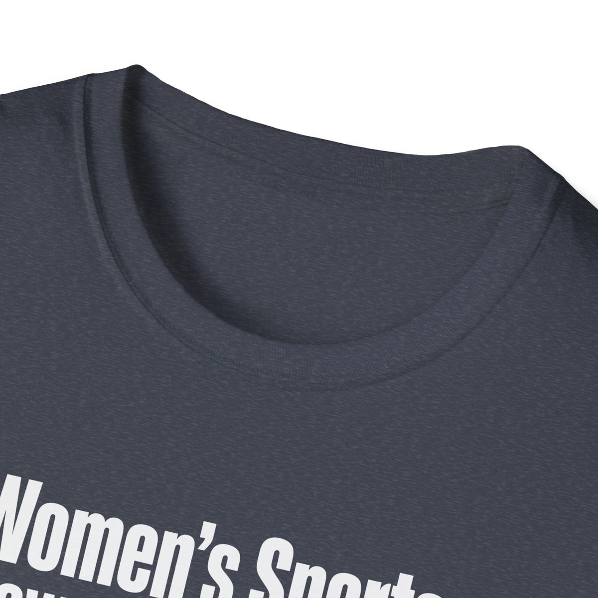 Women's Sports Now Featuring Men — Athlete Silhouette Political Satire Unisex Softstyle T-Shirt