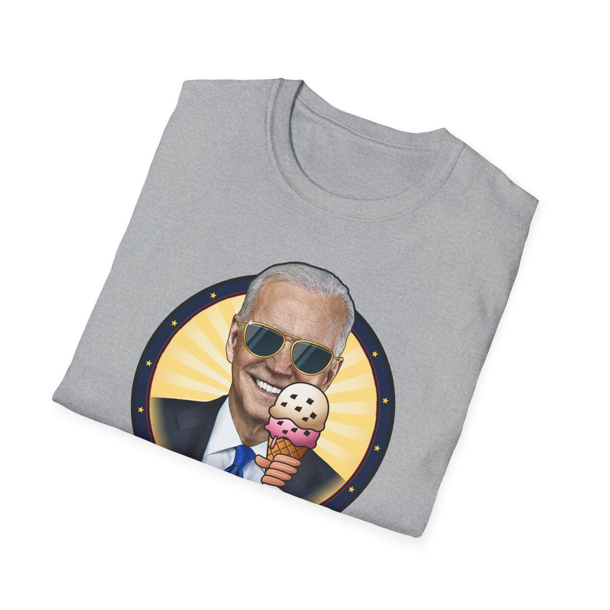 C'mon Man! — Joe Biden Aviators & Ice Cream Graphic Unisex Softstyle T-Shirt