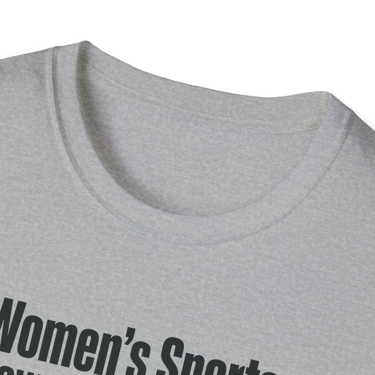 Women's Sports Now Featuring Men — Athlete Silhouette Political Satire Unisex Softstyle T-Shirt