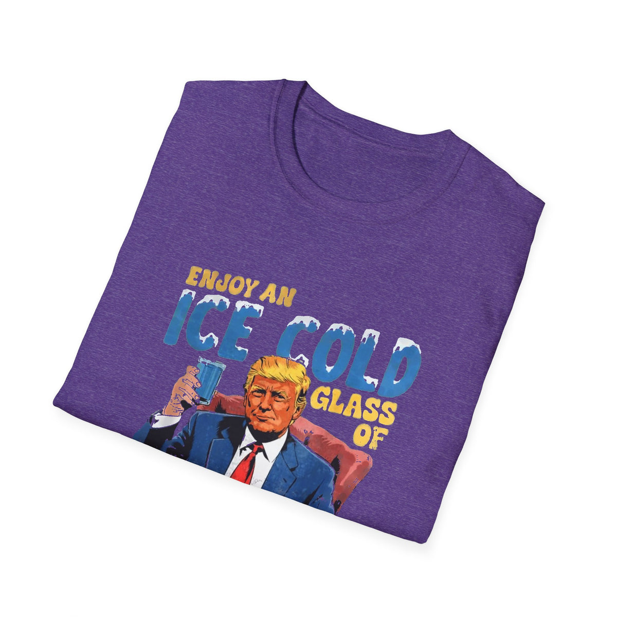 Enjoy An Ice Cold Glass Of Deportation — Vintage Comic Graphic Unisex Softstyle T-Shirt