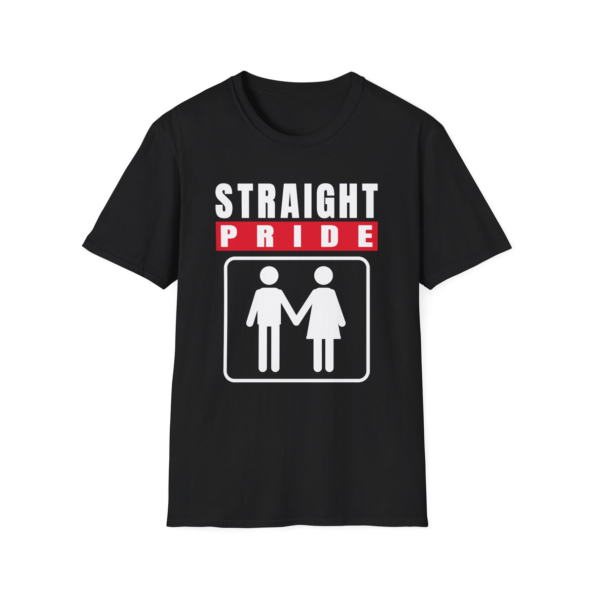 Straight Pride - Male & Female Created He Them (Genesis 1:27 KJV) Unisex Softstyle T-Shirt