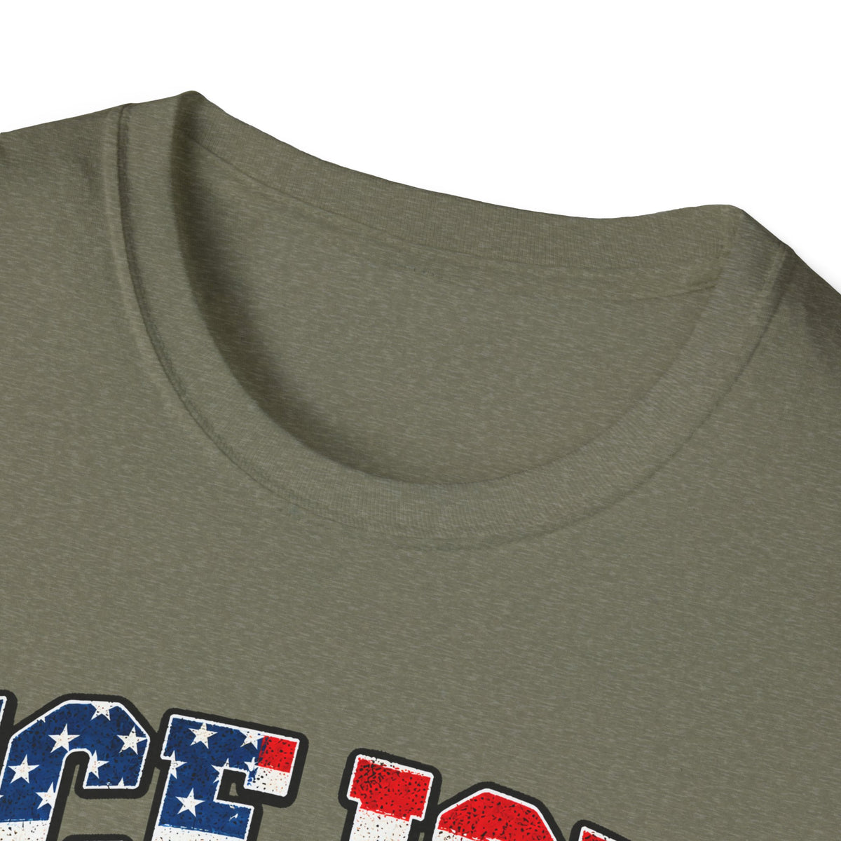 Ice Ice Baby — Trump Tactical Vest & American Flag Graphic Unisex Softstyle T-Shirt