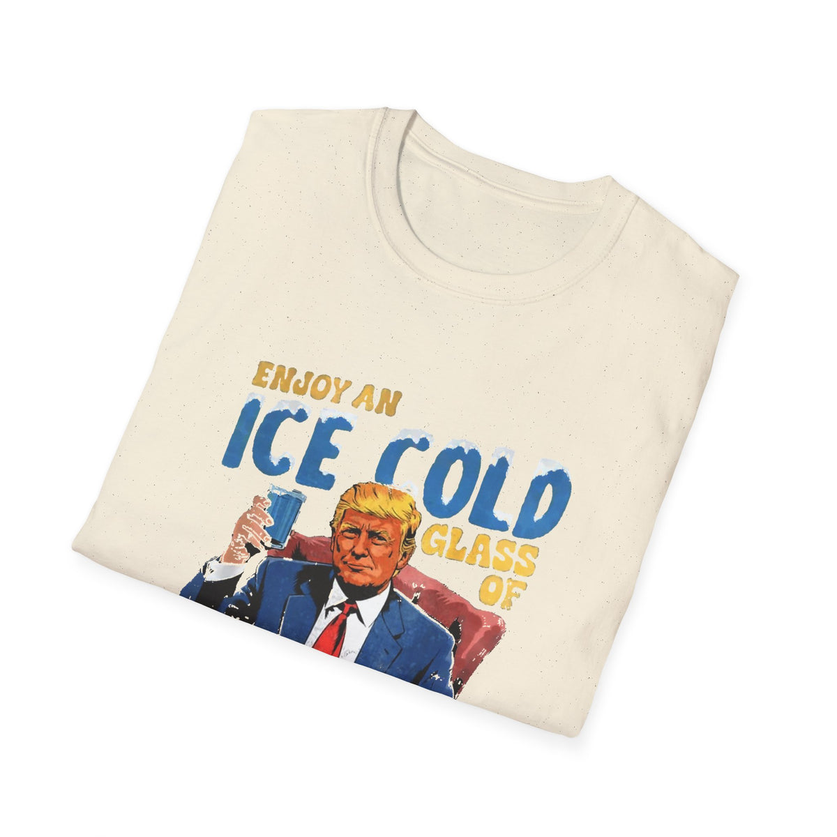 Enjoy An Ice Cold Glass Of Deportation — Vintage Comic Graphic Unisex Softstyle T-Shirt