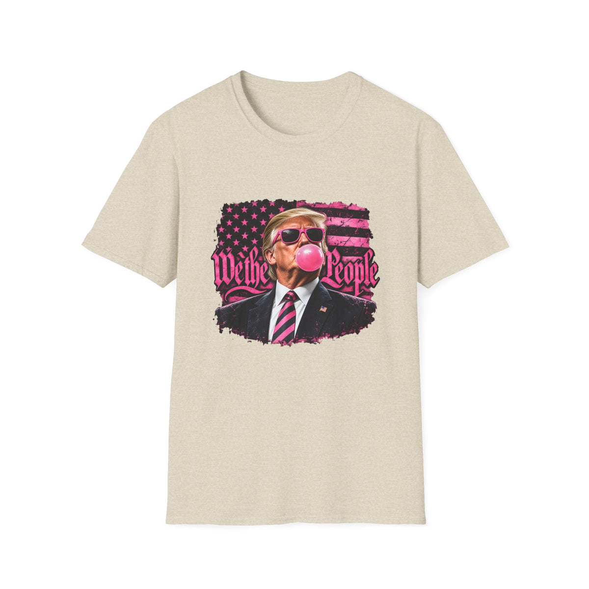 We The People — Trump Pink Bubblegum & Shades Graphic Unisex Softstyle T-Shirt