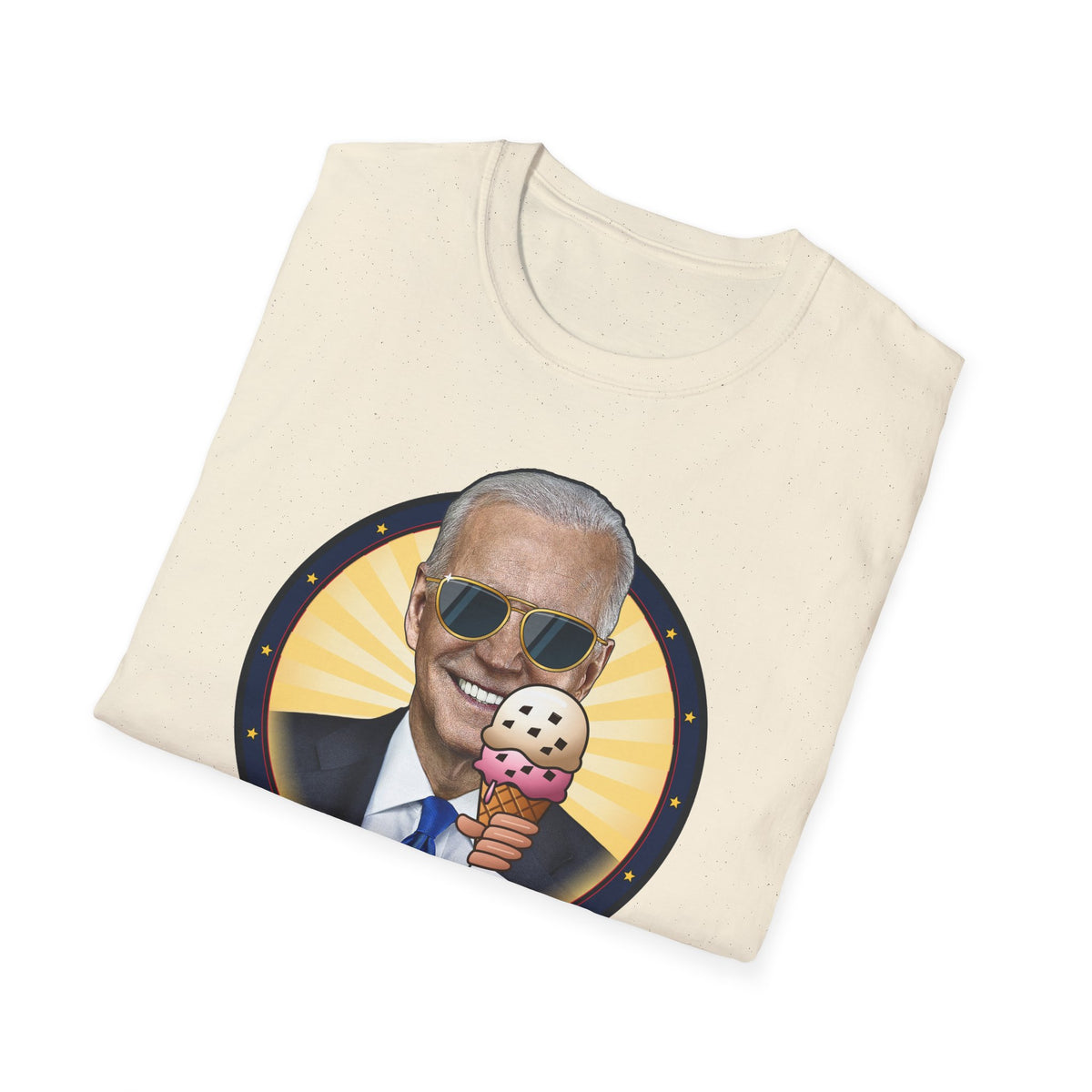 C'mon Man! — Joe Biden Aviators & Ice Cream Graphic Unisex Softstyle T-Shirt