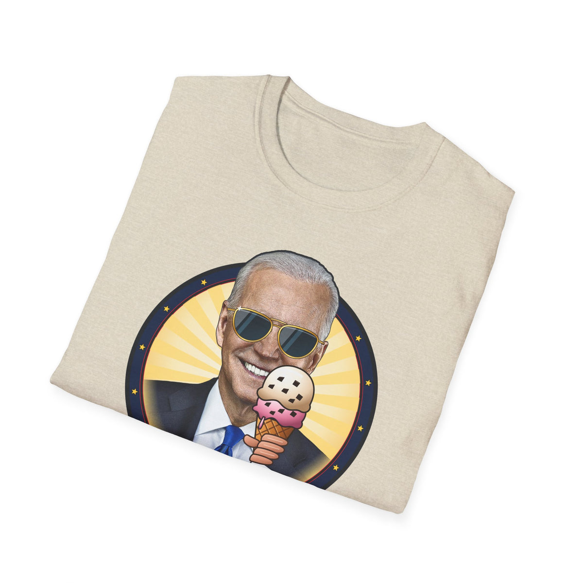 C'mon Man! — Joe Biden Aviators & Ice Cream Graphic Unisex Softstyle T-Shirt