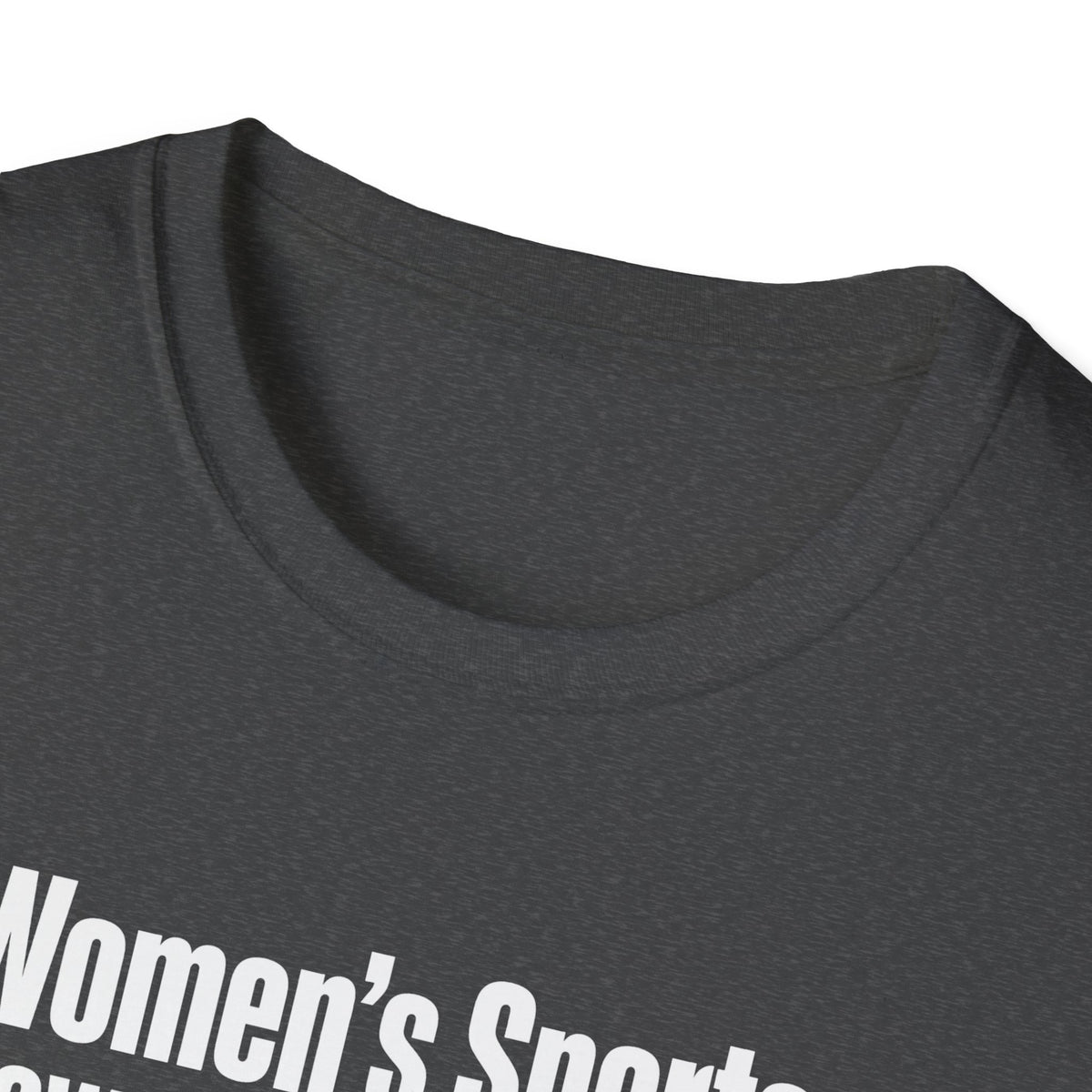 Women's Sports Now Featuring Men — Athlete Silhouette Political Satire Unisex Softstyle T-Shirt