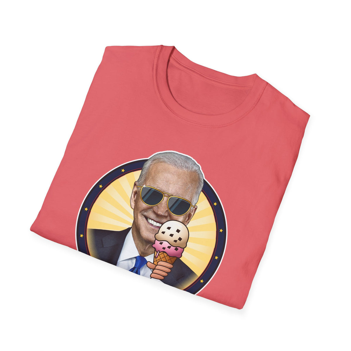 C'mon Man! — Joe Biden Aviators & Ice Cream Graphic Unisex Softstyle T-Shirt