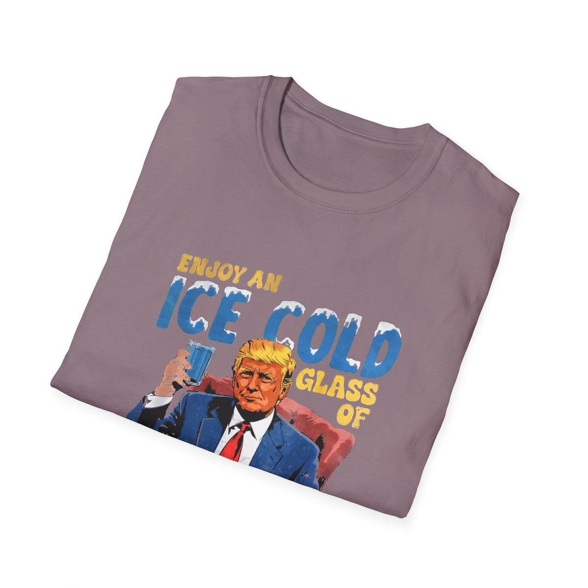 Enjoy An Ice Cold Glass Of Deportation — Vintage Comic Graphic Unisex Softstyle T-Shirt