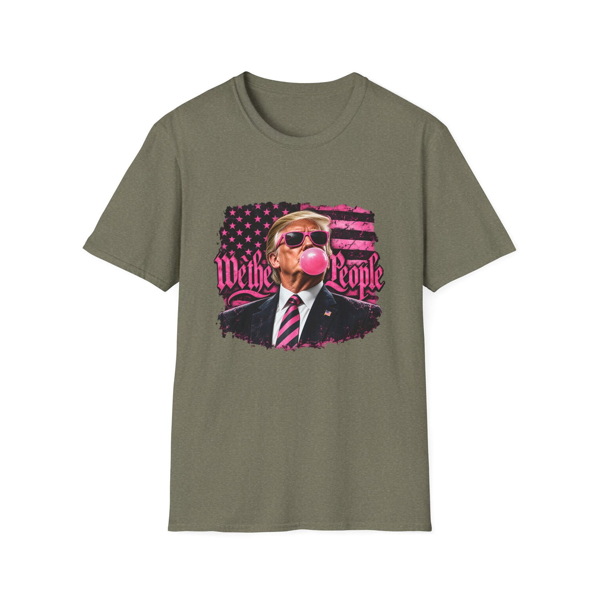 We The People — Trump Pink Bubblegum & Shades Graphic Unisex Softstyle T-Shirt