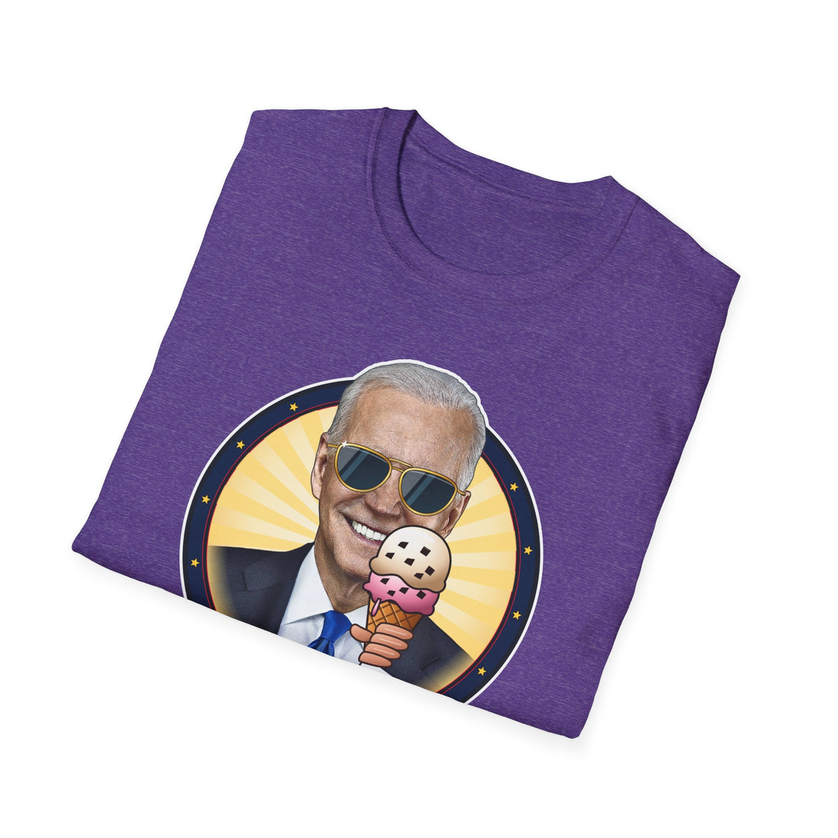 C'mon Man! — Joe Biden Aviators & Ice Cream Graphic Unisex Softstyle T-Shirt