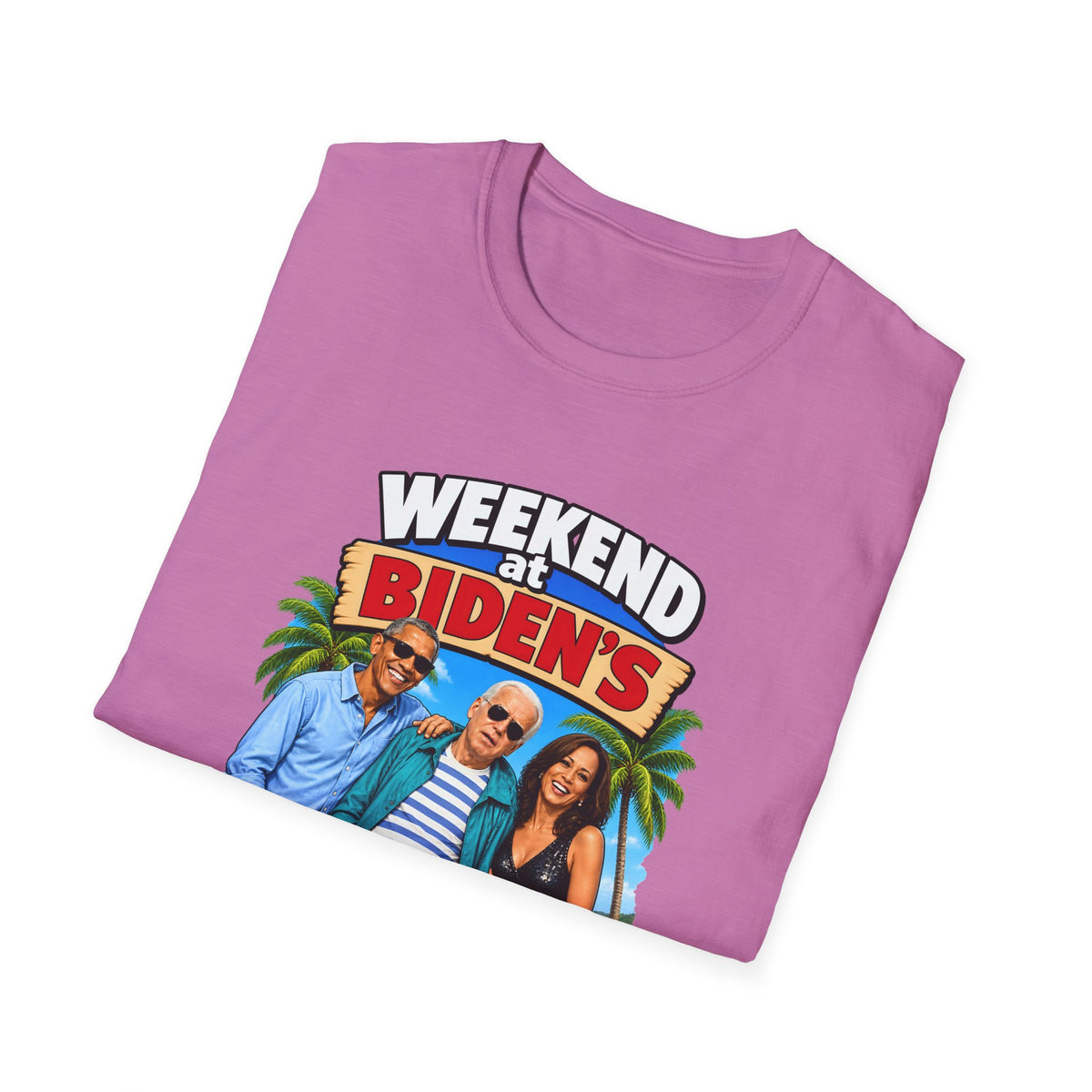 Weekend At Biden's — Beach Party Parody Graphic Unisex Softstyle T-Shirt