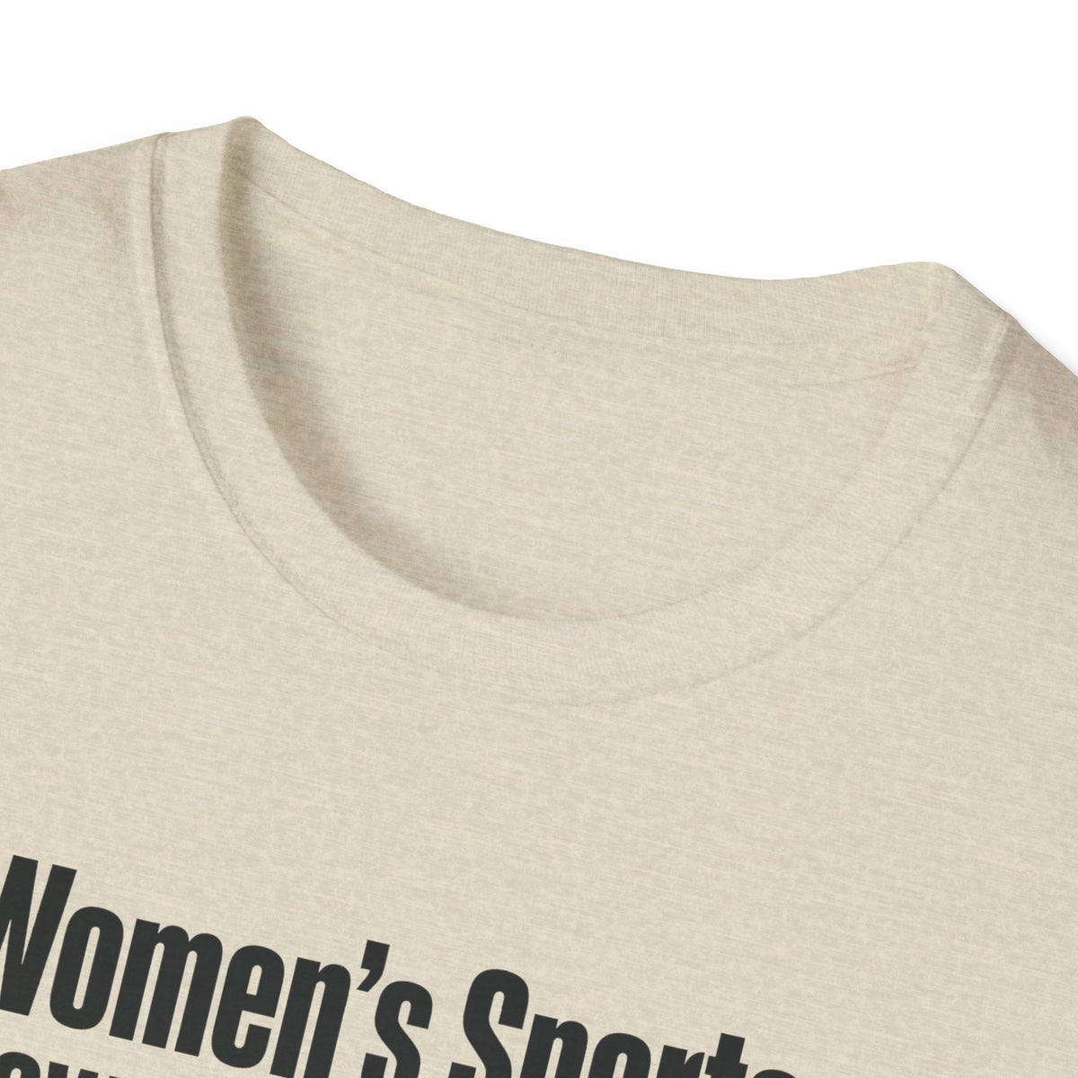 Women's Sports Now Featuring Men — Athlete Silhouette Political Satire Unisex Softstyle T-Shirt
