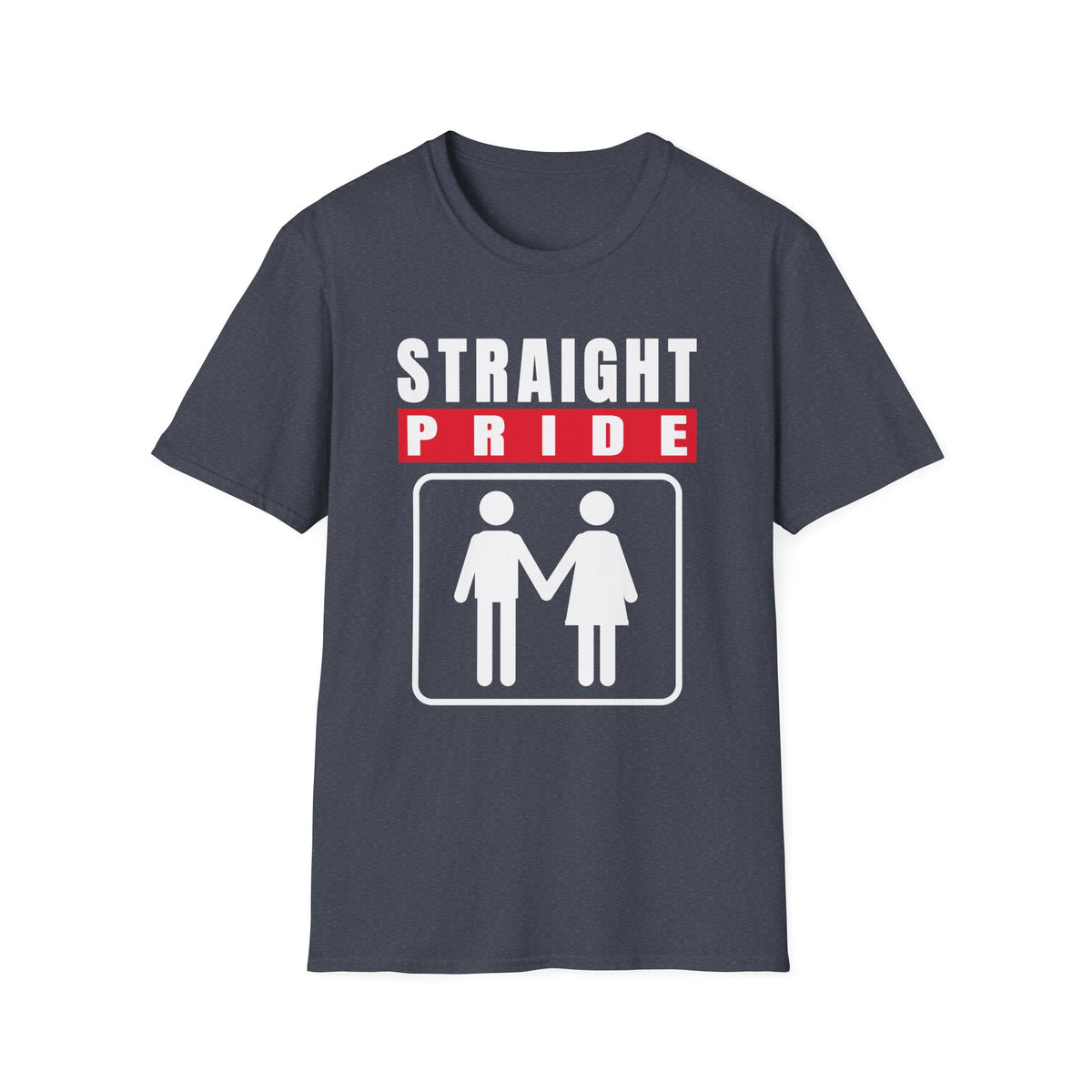 Straight Pride - Male & Female Created He Them (Genesis 1:27 KJV) Unisex Softstyle T-Shirt
