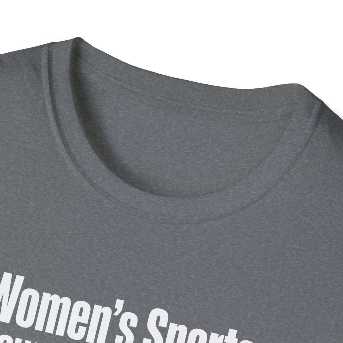 Women's Sports Now Featuring Men — Athlete Silhouette Political Satire Unisex Softstyle T-Shirt