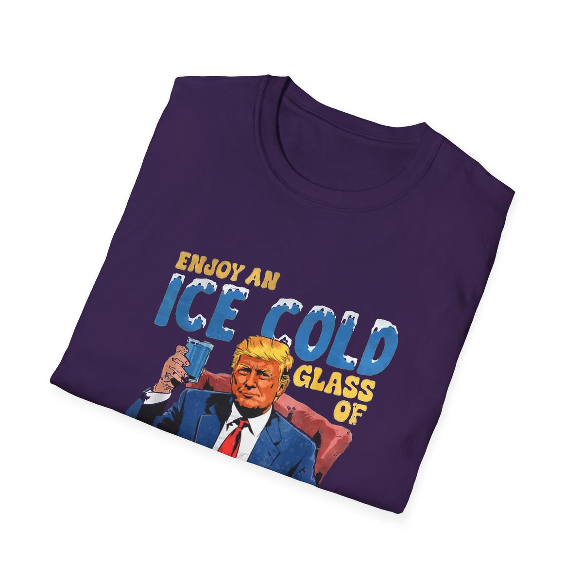 Enjoy An Ice Cold Glass Of Deportation — Vintage Comic Graphic Unisex Softstyle T-Shirt