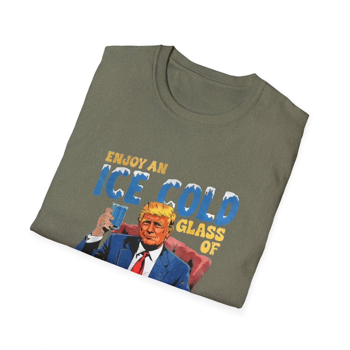 Enjoy An Ice Cold Glass Of Deportation — Vintage Comic Graphic Unisex Softstyle T-Shirt
