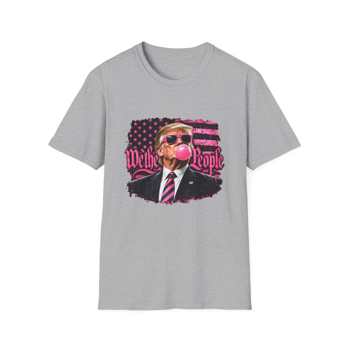 We The People — Trump Pink Bubblegum & Shades Graphic Unisex Softstyle T-Shirt