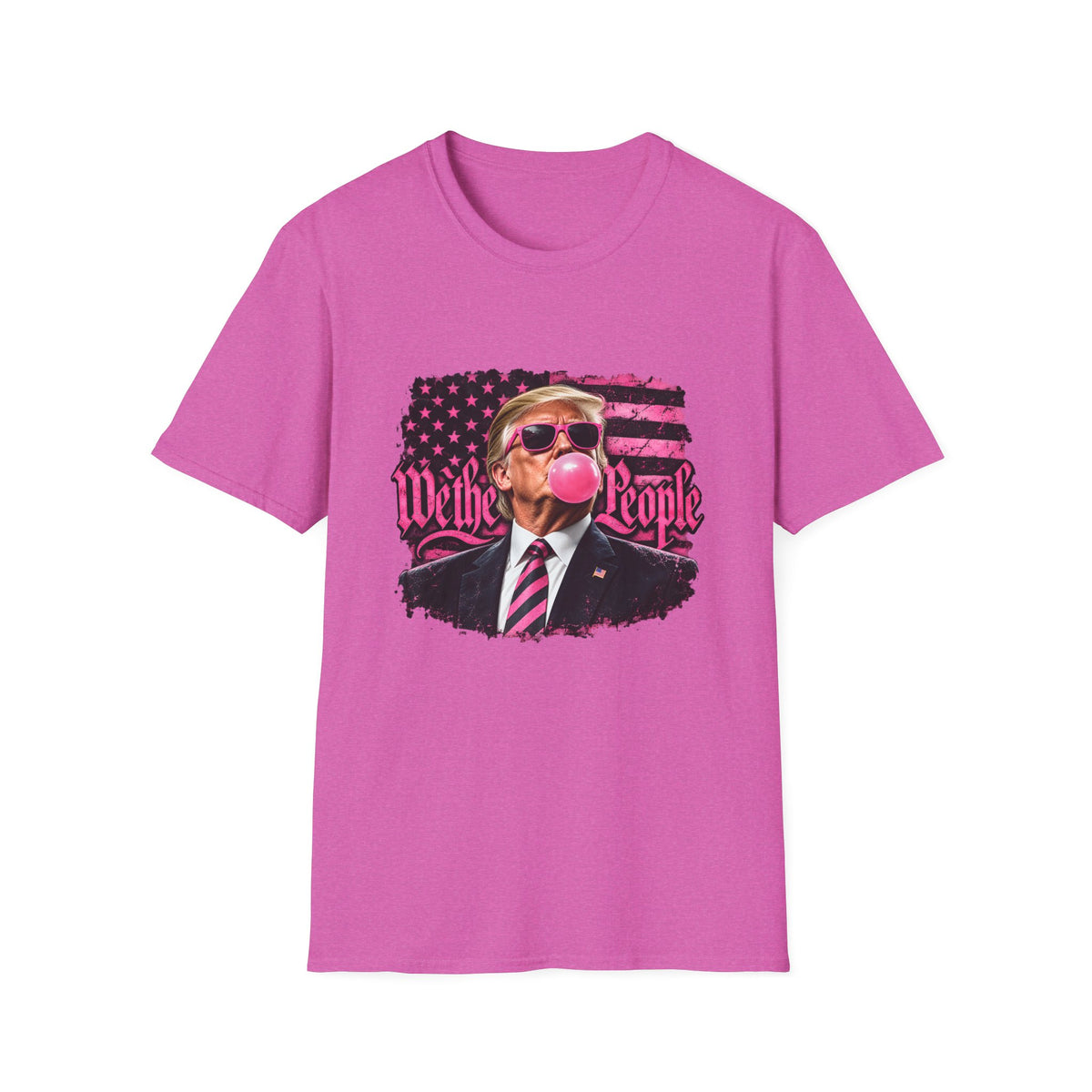 We The People — Trump Pink Bubblegum & Shades Graphic Unisex Softstyle T-Shirt