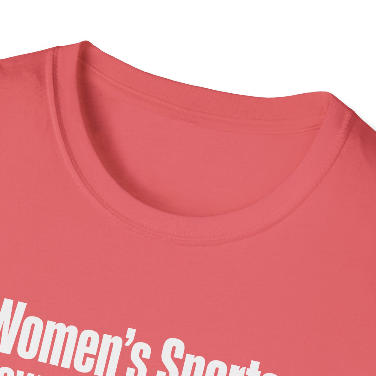 Women's Sports Now Featuring Men — Athlete Silhouette Political Satire Unisex Softstyle T-Shirt