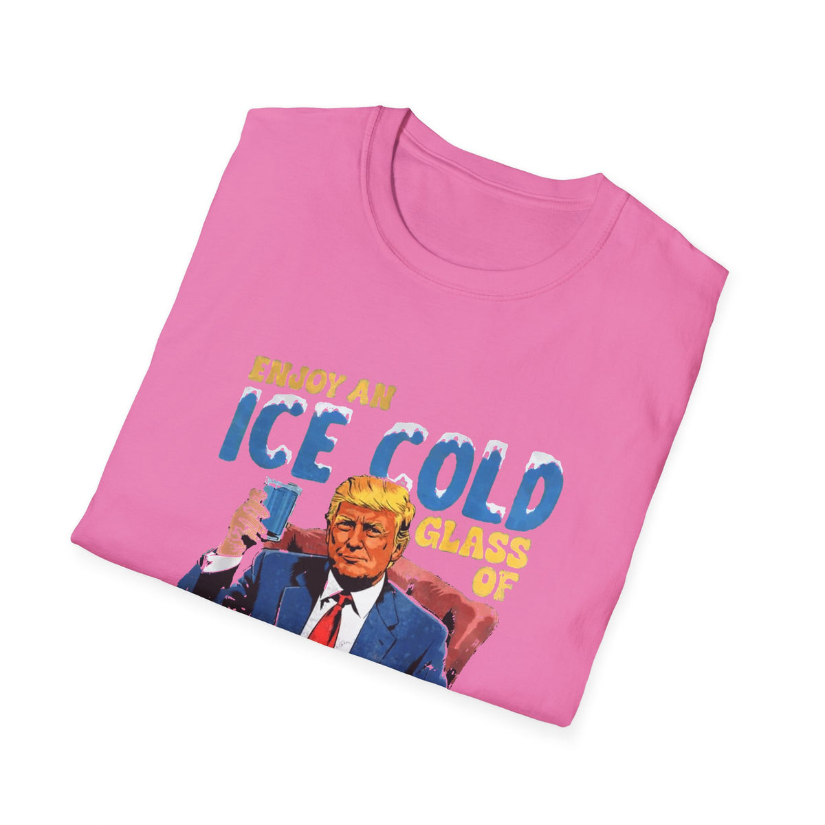 Enjoy An Ice Cold Glass Of Deportation — Vintage Comic Graphic Unisex Softstyle T-Shirt