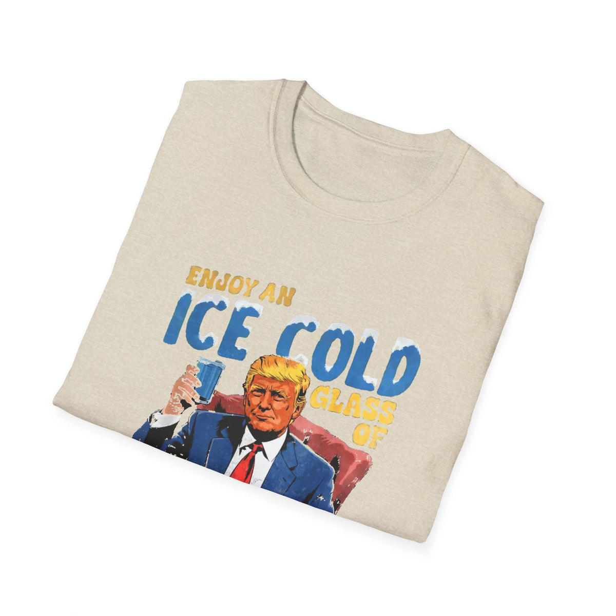 Enjoy An Ice Cold Glass Of Deportation — Vintage Comic Graphic Unisex Softstyle T-Shirt