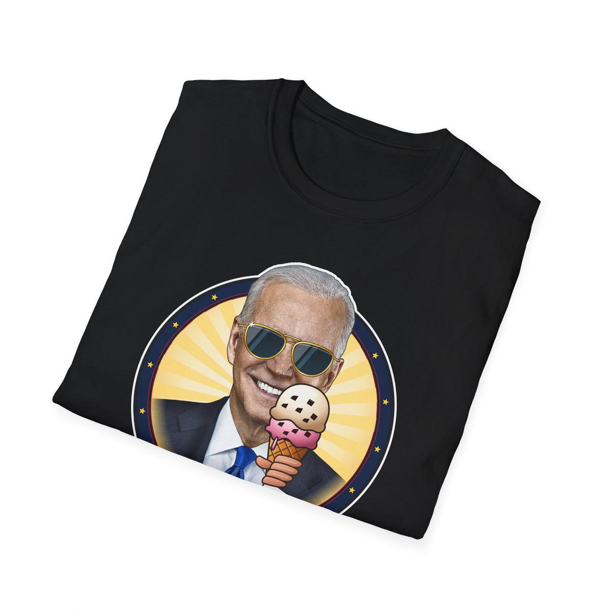 C'mon Man! — Joe Biden Aviators & Ice Cream Graphic Unisex Softstyle T-Shirt