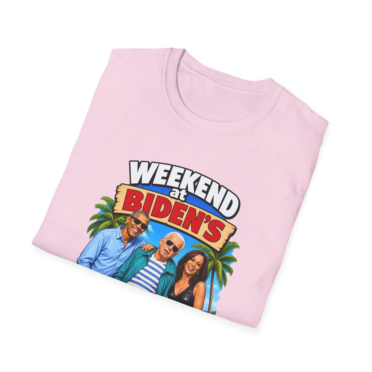 Weekend At Biden's — Beach Party Parody Graphic Unisex Softstyle T-Shirt