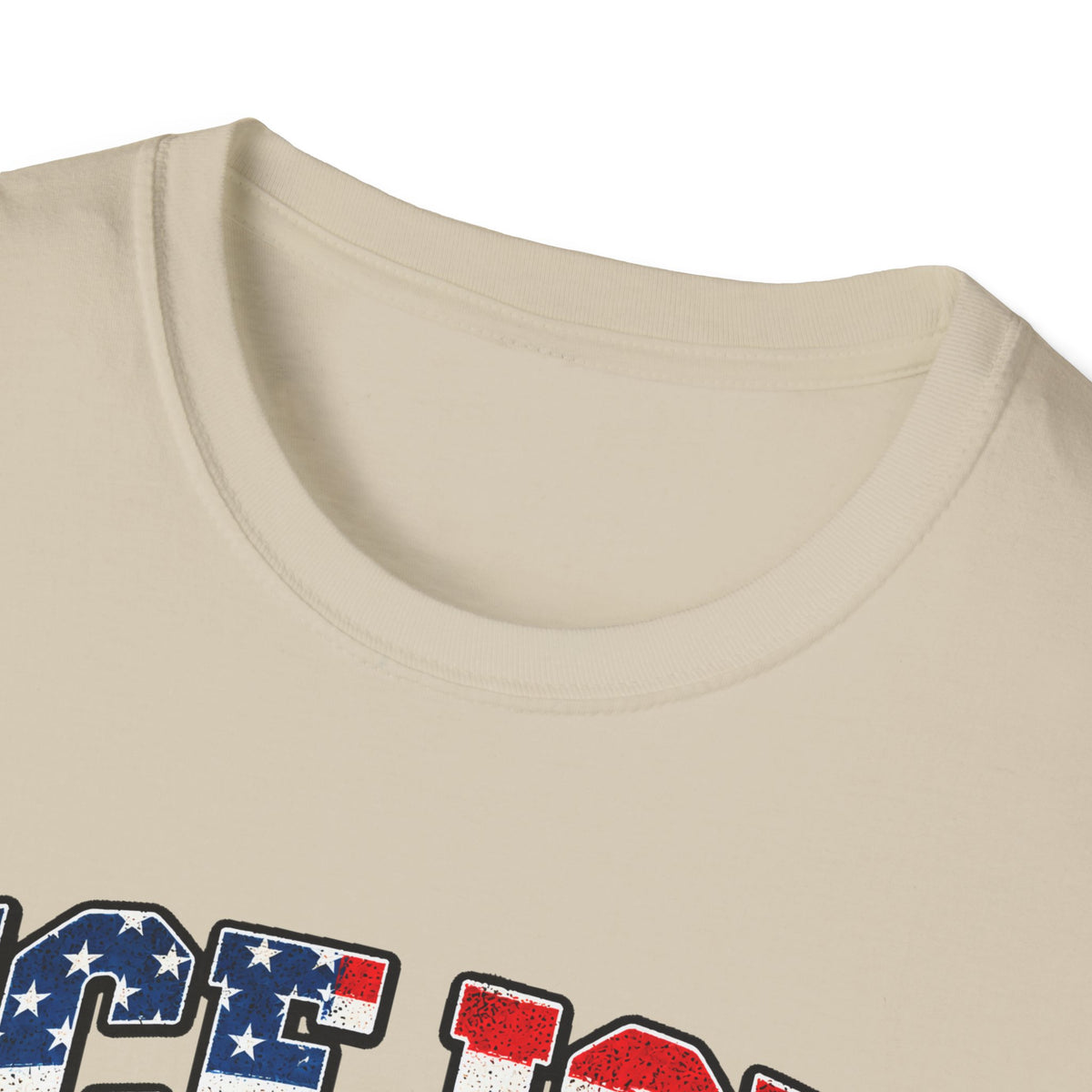 Ice Ice Baby — Trump Tactical Vest & American Flag Graphic Unisex Softstyle T-Shirt