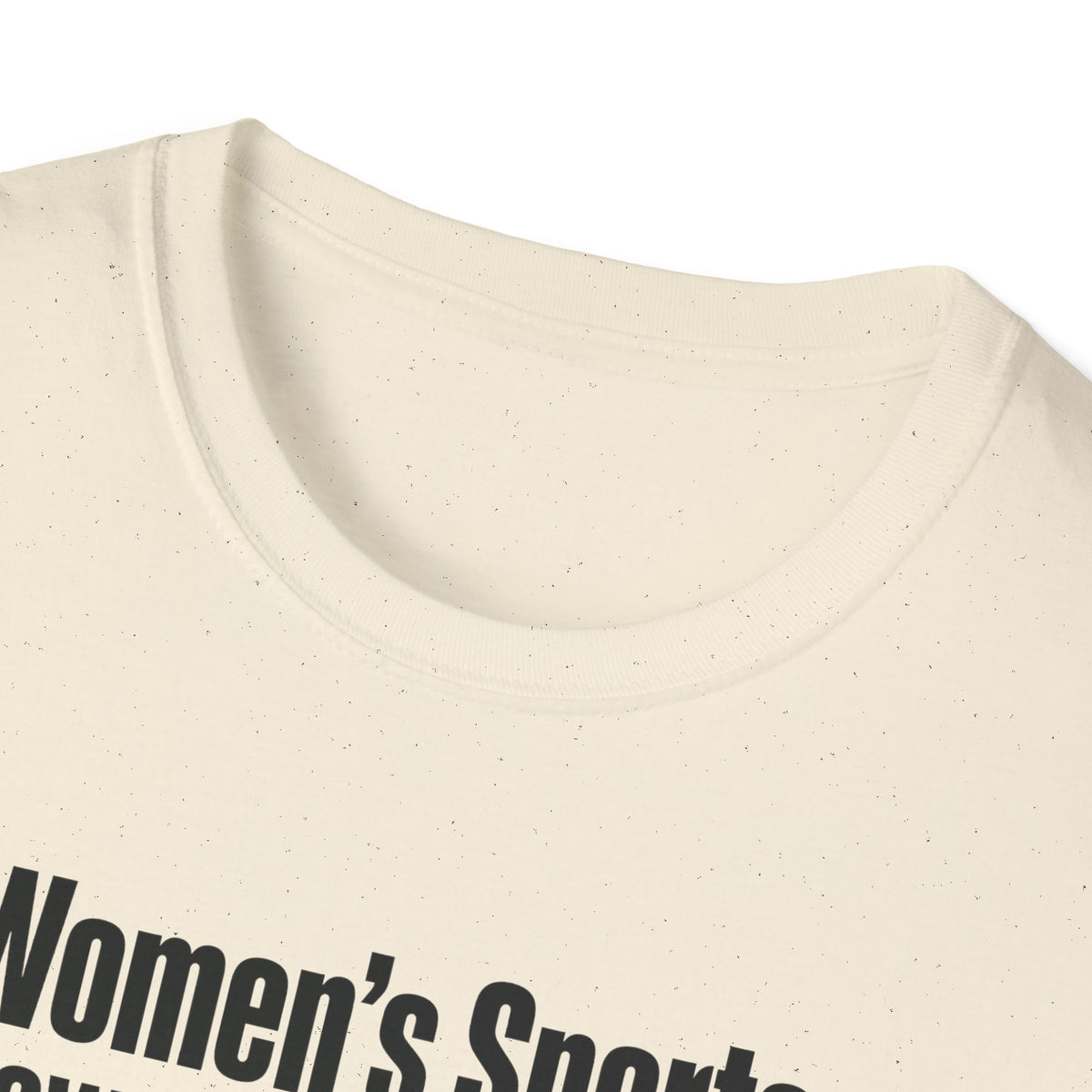 Women's Sports Now Featuring Men — Athlete Silhouette Political Satire Unisex Softstyle T-Shirt