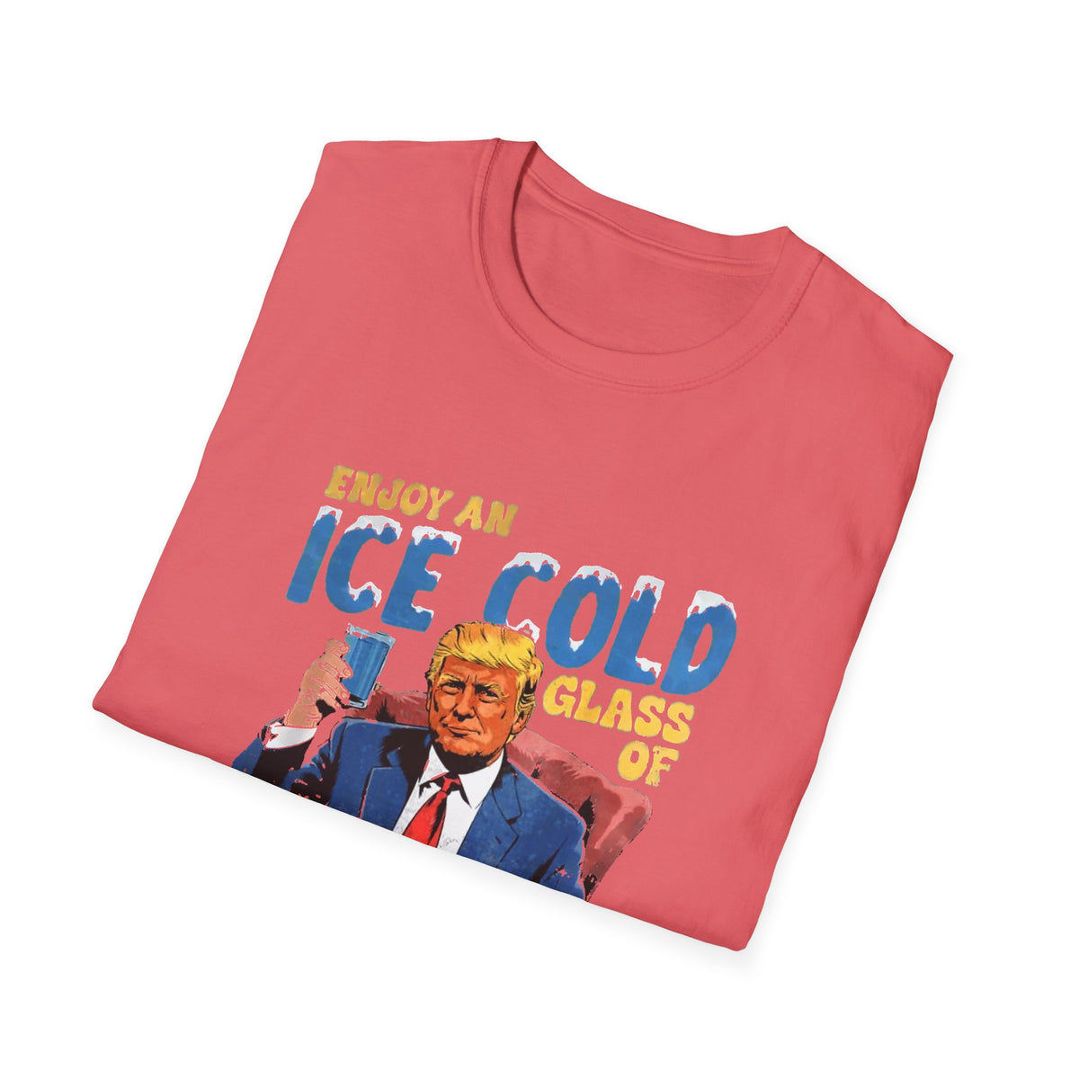 Enjoy An Ice Cold Glass Of Deportation — Vintage Comic Graphic Unisex Softstyle T-Shirt