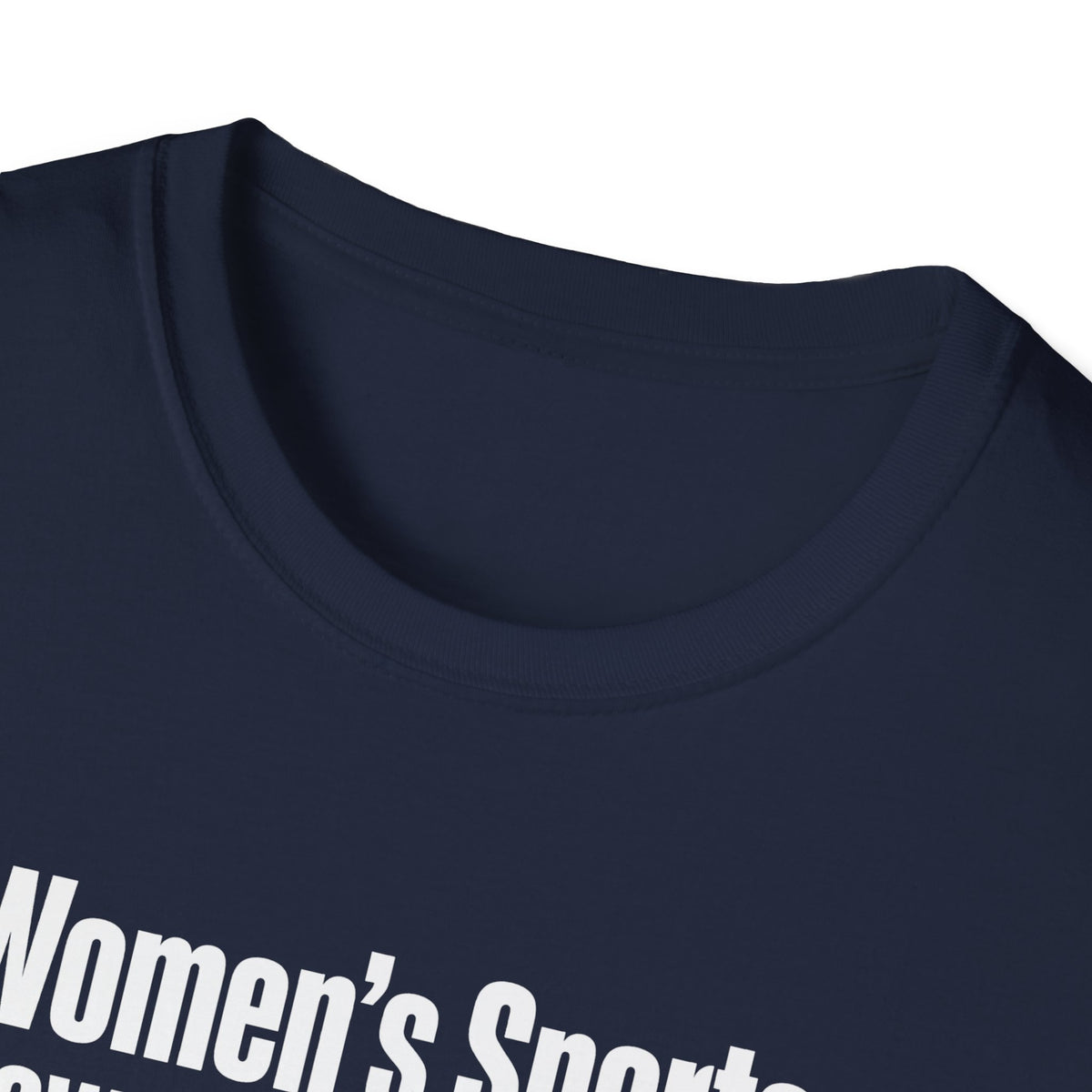 Women's Sports Now Featuring Men — Athlete Silhouette Political Satire Unisex Softstyle T-Shirt