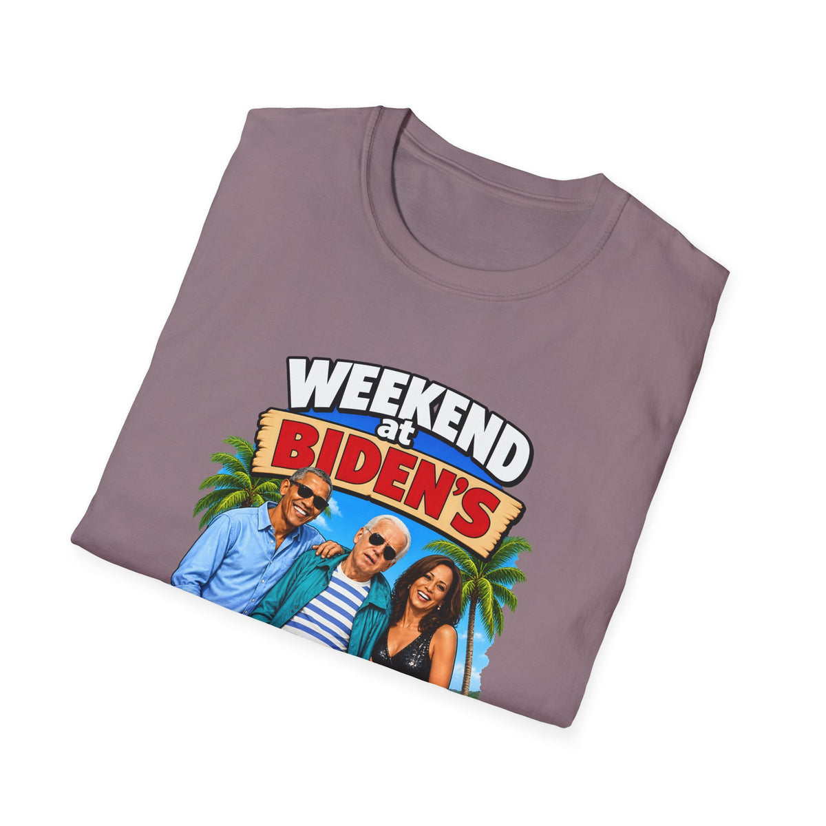 Weekend At Biden's — Beach Party Parody Graphic Unisex Softstyle T-Shirt