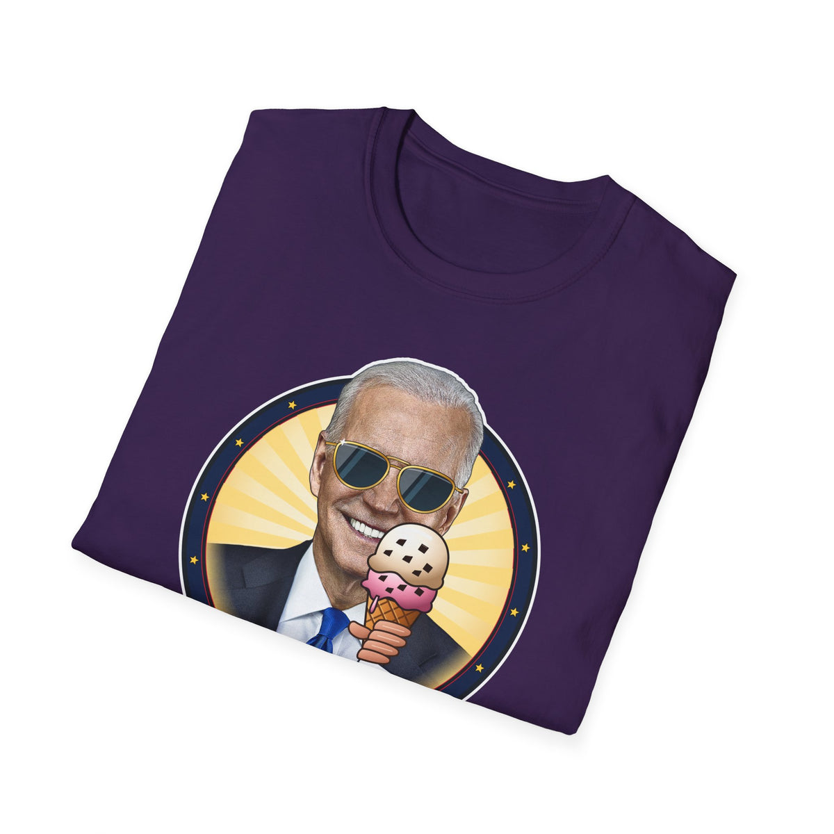 C'mon Man! — Joe Biden Aviators & Ice Cream Graphic Unisex Softstyle T-Shirt