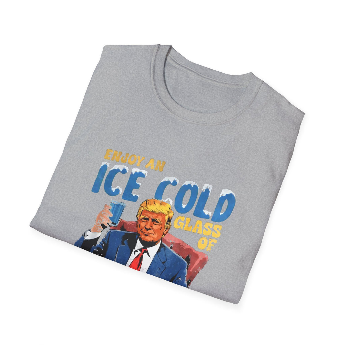 Enjoy An Ice Cold Glass Of Deportation — Vintage Comic Graphic Unisex Softstyle T-Shirt