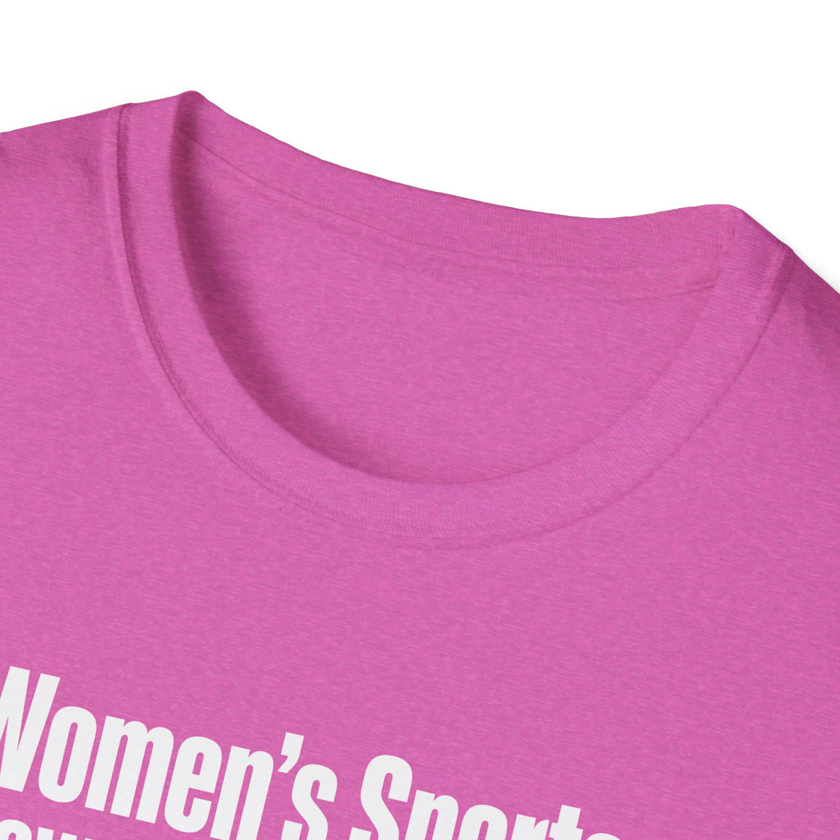 Women's Sports Now Featuring Men — Athlete Silhouette Political Satire Unisex Softstyle T-Shirt