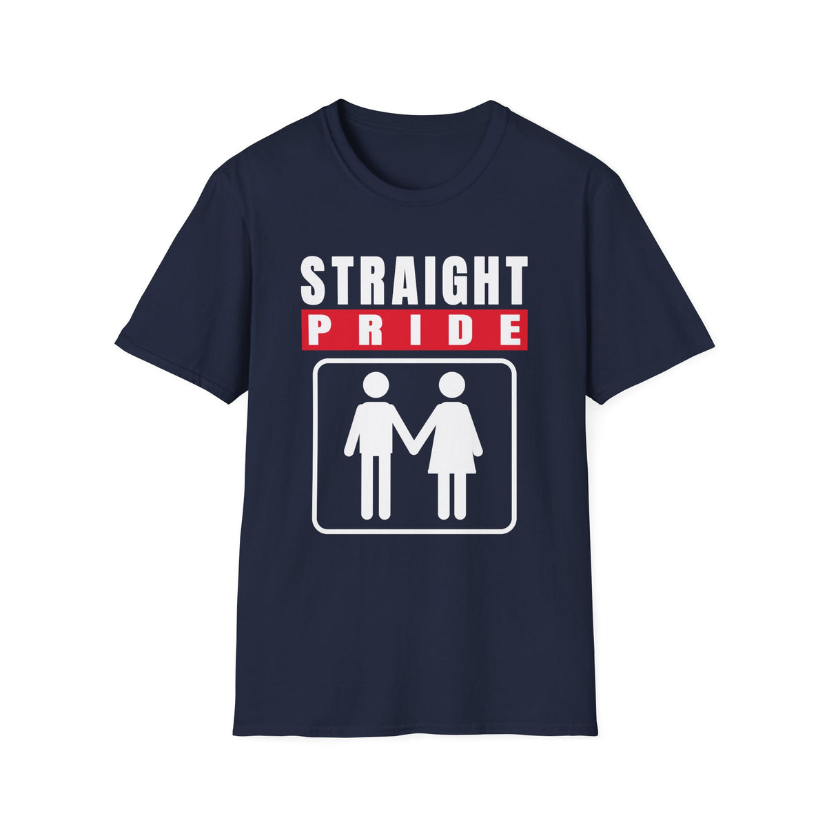 Straight Pride - Male & Female Created He Them (Genesis 1:27 KJV) Unisex Softstyle T-Shirt