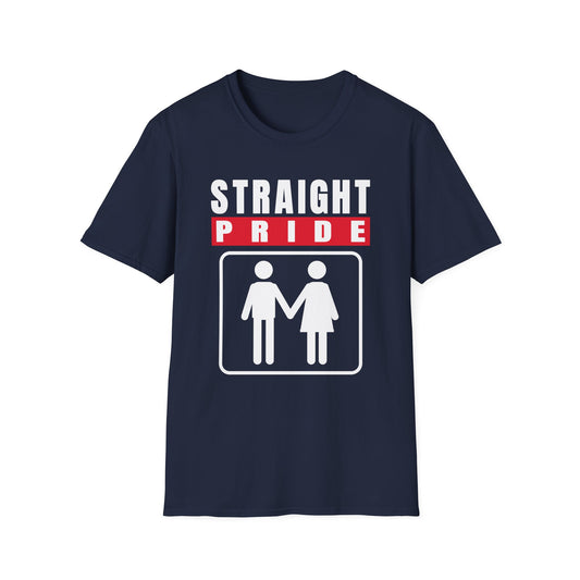 Straight Pride - Male & Female Created He Them (Genesis 1:27 KJV) Unisex Softstyle T-Shirt