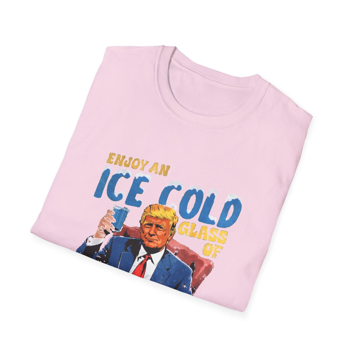 Enjoy An Ice Cold Glass Of Deportation — Vintage Comic Graphic Unisex Softstyle T-Shirt